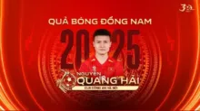 Quang Hải nhận giải Quả bóng đồng Việt Nam năm 2025