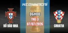 Tỷ lệ kèo Bồ Đào Nha vs Croatia – Vòng loại trực tiếp World Cup 2026 06h00 ngày 03/07/2026
