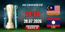 Kèo nhà cái Malaysia vs Lào – Vòng bảng ASEAN Cup 20h00 ngày 28/07/2026