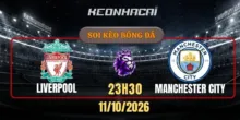 Soi kèo Liverpool vs Manchester City – Vòng 6 Ngoại hạng Anh 23h30 ngày 11/10/2026