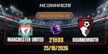 Soi kèo Manchester United vs Bournemouth – Vòng 8, Ngoại hạng Anh 21h00 25/10/2026